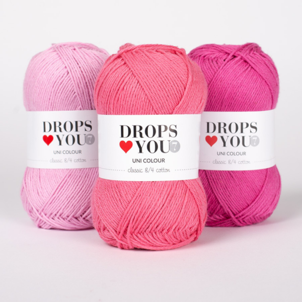DROPS Loves You 7 siūlai (medvilnė)